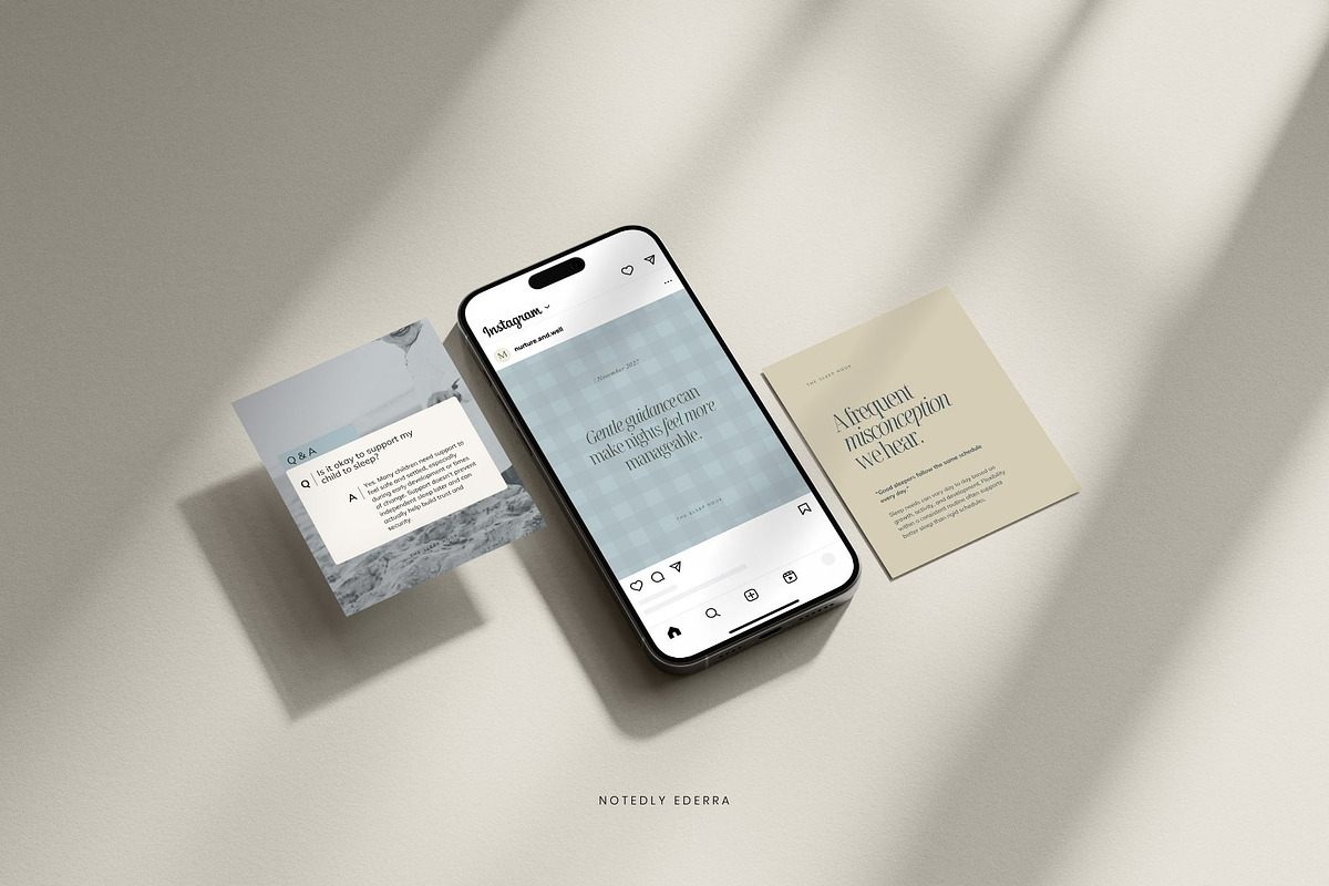 Instagram Templates for Sleep Coach, a Social Media Template by Ederra Design (Photo 2 of 8)