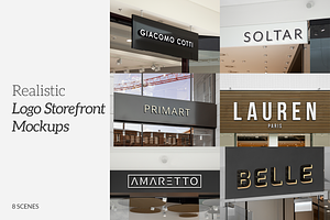 3D Logo Storefront Mockups