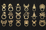 Christmas Napkin Rings Laser Cut SVG, an Object Graphic by DreamCafeArt (Thumbnail 3 of 7)