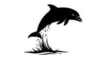 dolphin jumping silhouettes, an Illustration by Amazin_art (Thumbnail 12 of 31)