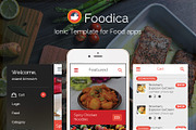 Foodica: Ionic Food app theme, a HTML Template by Audacitus (Thumbnail 1 of 3)