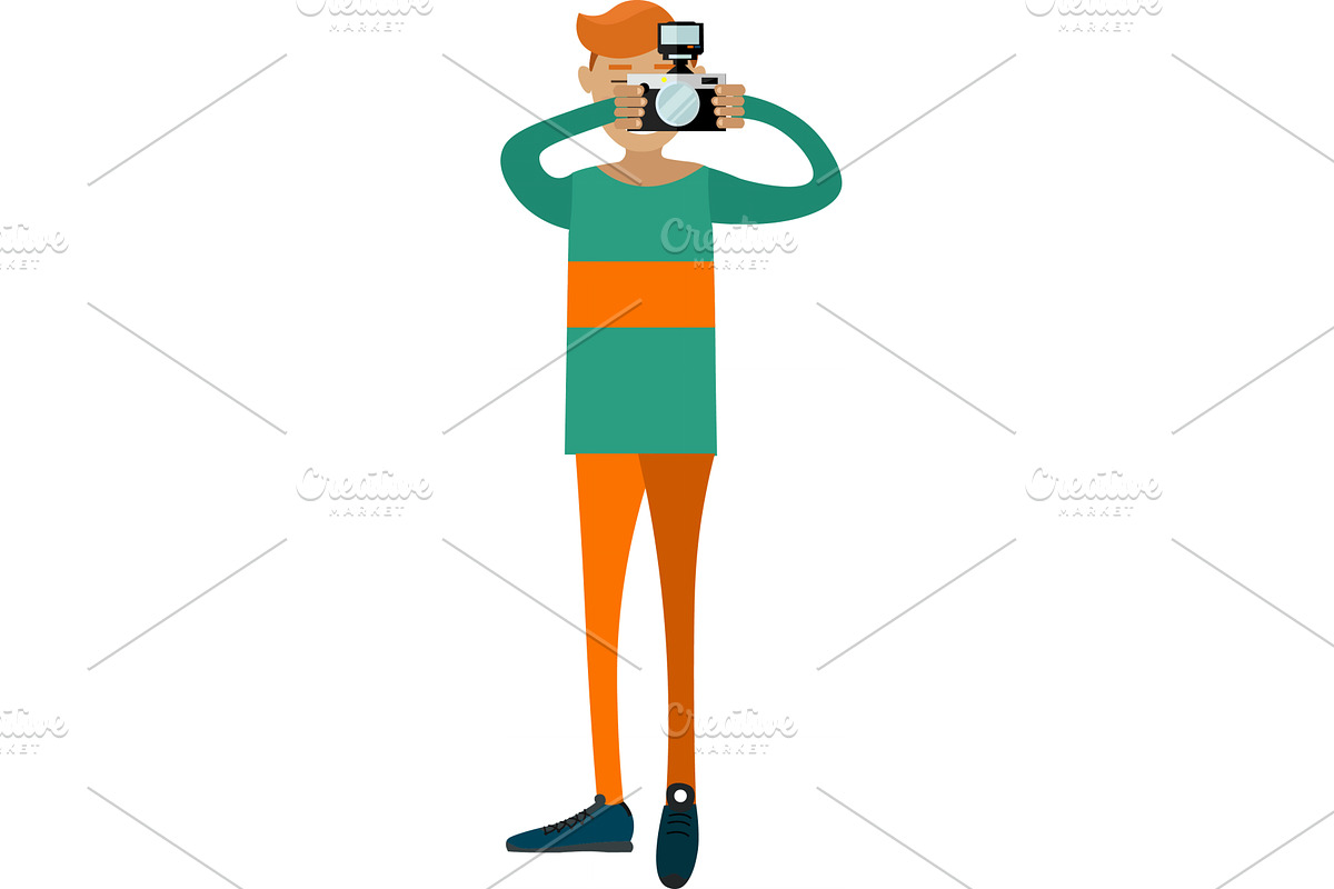 Paparazzi taking pictures by digital, an Object Illustration by Sky Pics Studio