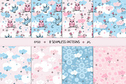 Cute baby owls and nursery patterns, a Pattern Graphic by Jermolina Mockups (Thumbnail 3 of 7)