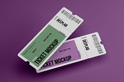 Tickets Mockup Set - 17 styles, a Print Template by Deeplab (Thumbnail 7 of 20)