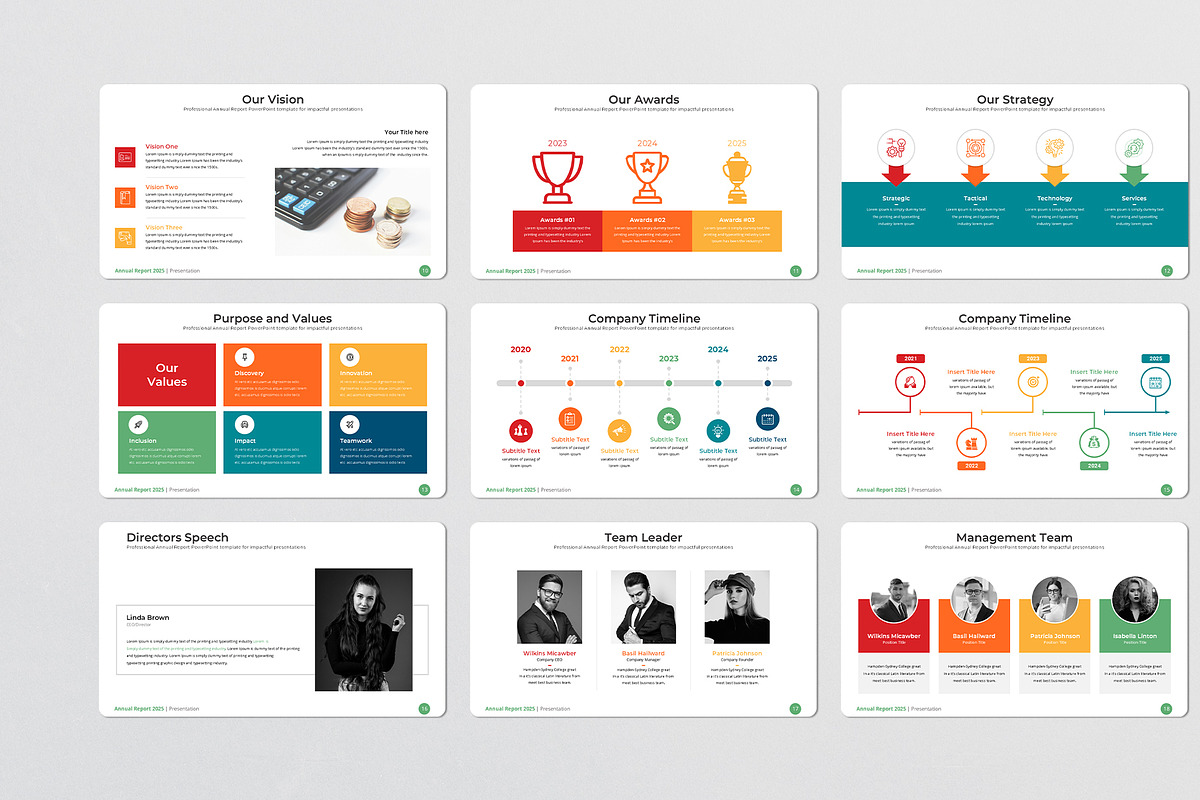 Annual Report PowerPoint Template, a Presentation Template by Design Vault (Photo 3 of 9)