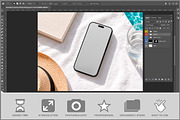 Smartphone Summer Flatlay PSD, an iPhone Mockup by Bruno's Shop (Thumbnail 2 of 3)