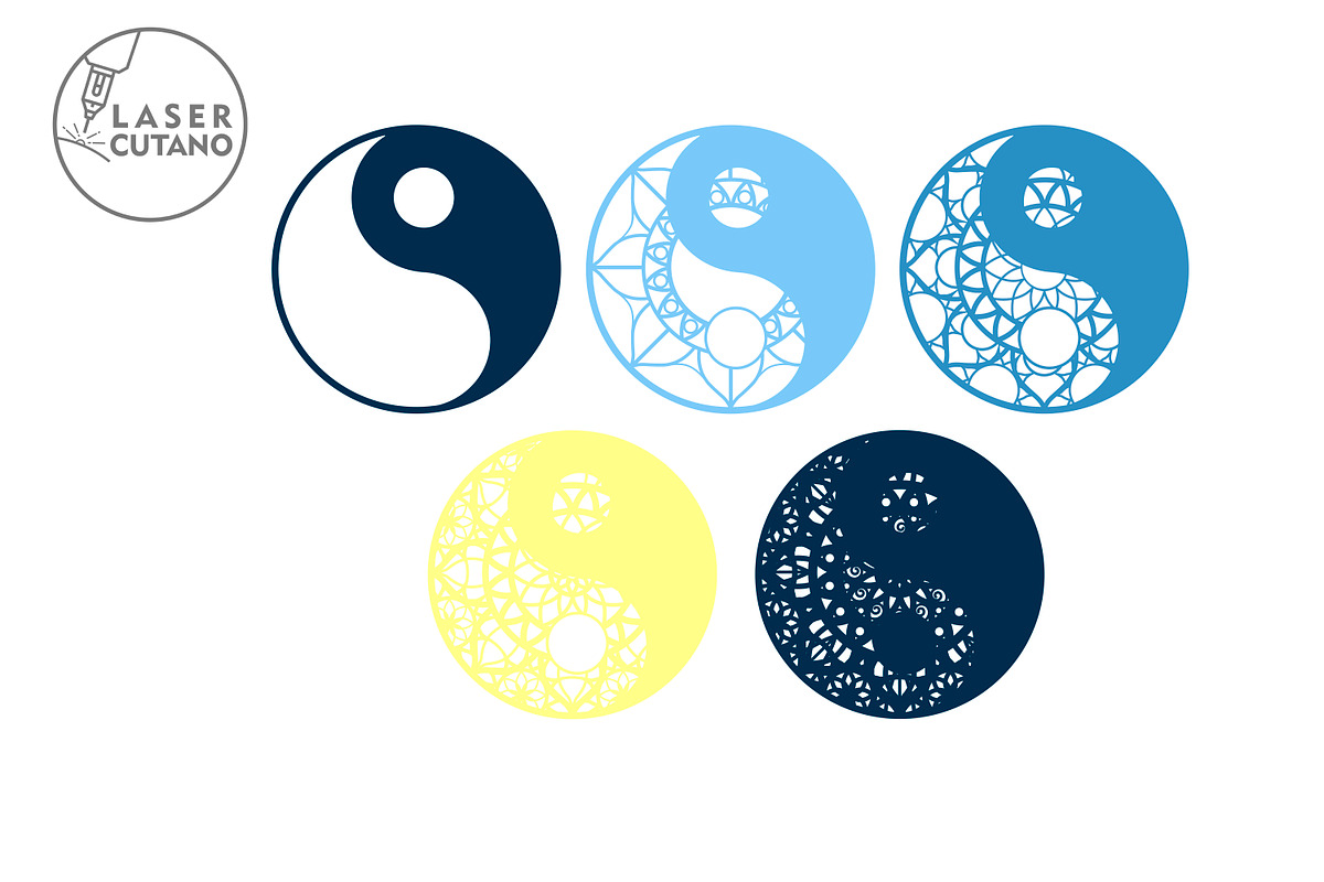 Mandala YIN YANG Multilayer Wall Art, a Design Template by LaserCutano (Photo 6 of 7)