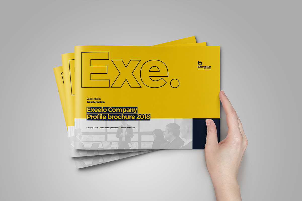 Horizontal Company Profile, a Brochure Template by Elite_Standard (Photo 1 of 15)