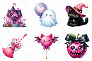 Pink Halloween Clipart, an Illustration by DreamPrint404 (Thumbnail 5 of 5)