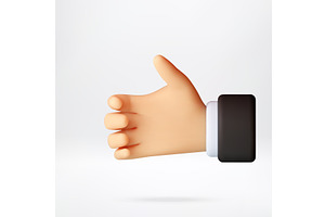 3d hand holding gesture., an Object Illustration by Abscent