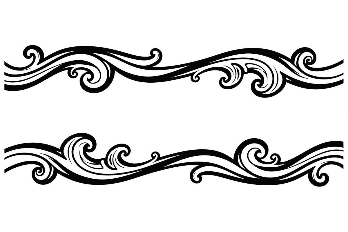 Vintage Wave Ornament Frame Bundle, an Illustration by Designer_Momina (Photo 14 of 51)