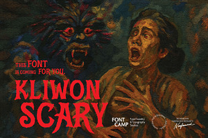 Kliwon Scary Font, a Serif Font by Fontcamp Type Foundry