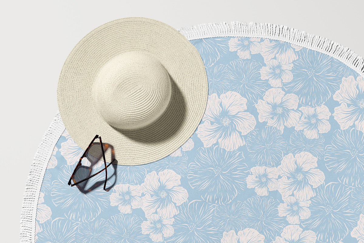 Swirl Flowers | Vector Print, a Wallpaper Graphic by MalyskaStudio (Photo 13 of 13)