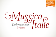 Mussica Italic, a Serif Font by Corradine Fonts (Thumbnail 1 of 12)