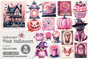 Pink Halloween Sublimation Clipart, an Illustration by Dream Creation (Thumbnail 1 of 5)