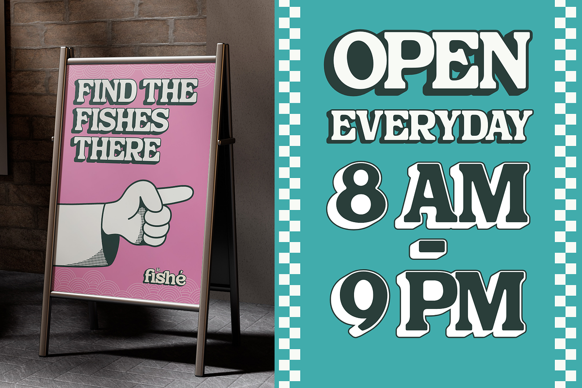 Bushi Retro - Food Logo Extrude Font, a Serif Font by Nirmana Visual (Photo 15 of 15)
