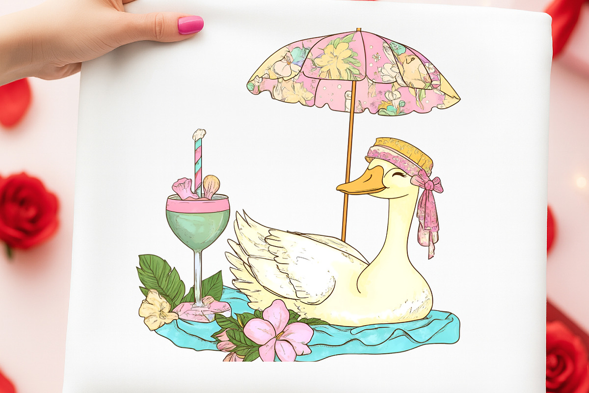 Summer Goose Clipart Bundle, an Illustration by Digital Artistic99 (Photo 9 of 11)