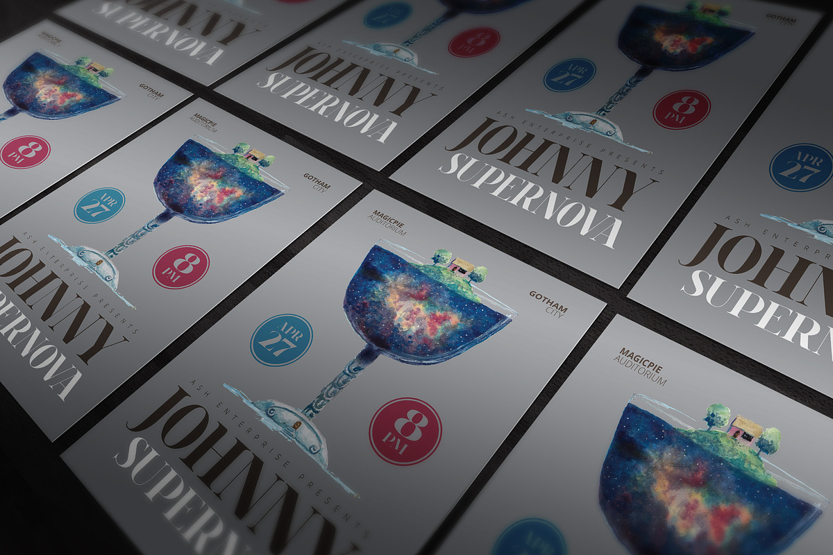 Watercolor Champagne Supernova Flyer, a Flyer Template by ashenterprise (Photo 4 of 5)