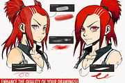 104 MagicPro Manga Procreate Brushes, a Brush Add-On by BrushArchive (Thumbnail 5 of 10)