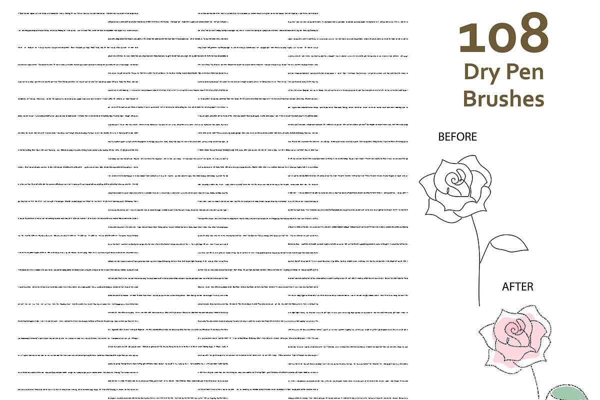 AI Dry Thin-Medium Pen Brushes, a Brush Add-On by 103cia (Photo 2 of 3)