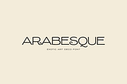 Arabesque Art Deco Font, a Sans Serif Font by gafaroff studio (Thumbnail 1 of 6)
