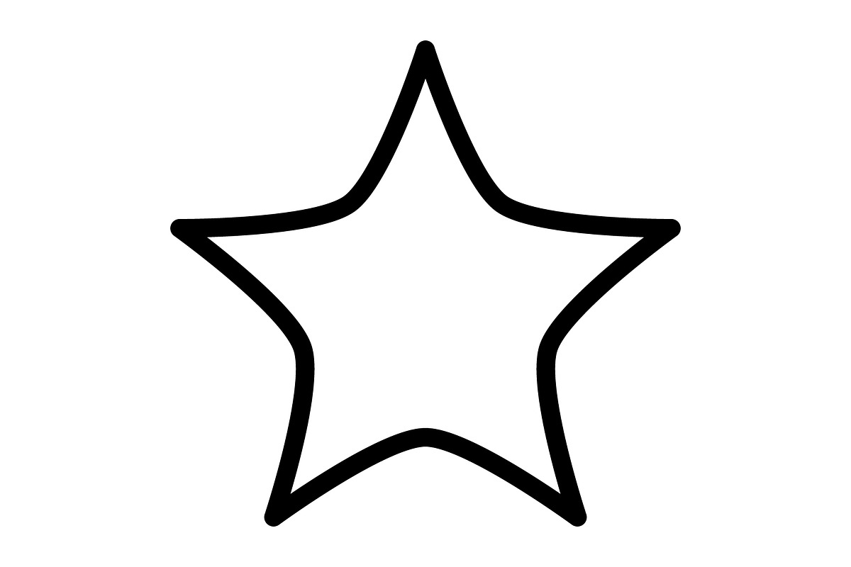 Star icon, an Outline Icon by Sumberpangan