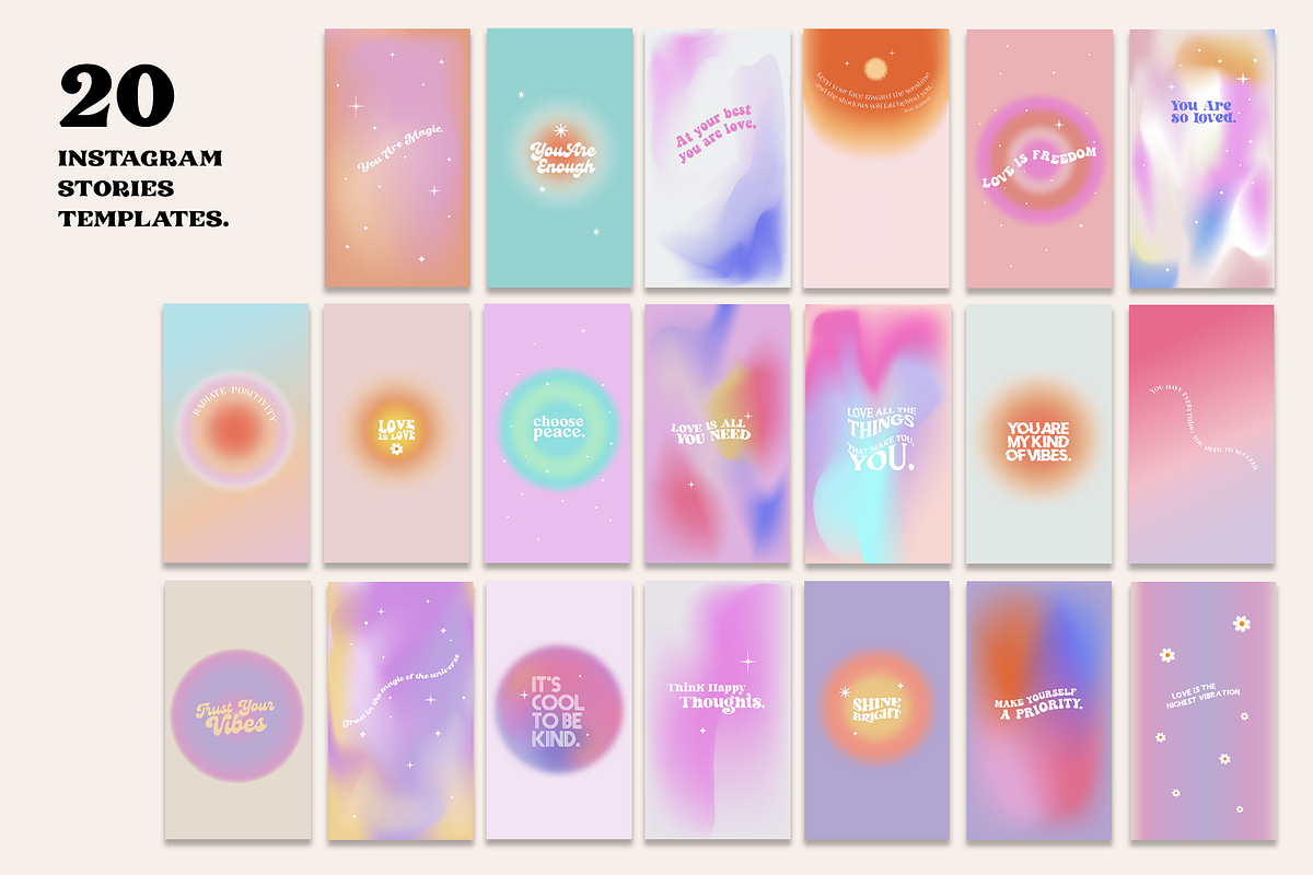 Instagram Quotes Illustrator +Canva, a Social Media Template by The Gypsy Goddess (Photo 3 of 7)