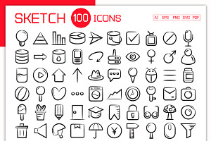 Sketch UI Web Icons Set, an Icon by Designfour
