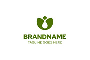 Flower Drop Organic Simple Logo, a Branding & Logo Template by Pray Art Design Studio (Thumbnail 1 of 2)
