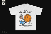 Basketball Character with Coffee, a Sport Illustration by shaondesigns (Thumbnail 2 of 4)