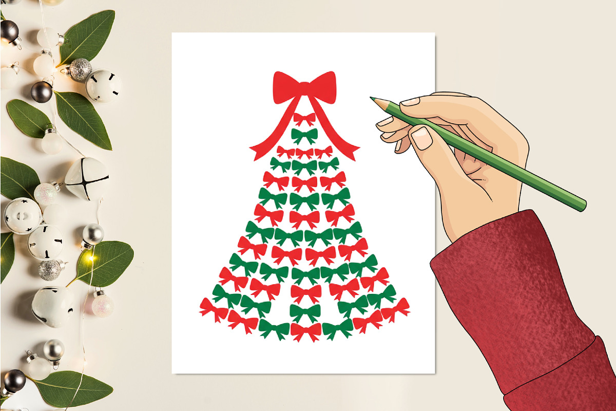 Coquette Bows Christmas Tree PNG, an Illustration by designcity5 (Photo 4 of 8)