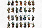 Aztec Deities Cliparts, a Person Illustration by ThatsDesignArt (Thumbnail 13 of 15)