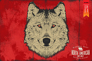Grey Wolf - Vector illustration, an Animal Illustration by Artistic & Unique (Thumbnail 1 of 7)
