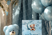 Boy baby shower invitation mockup PS, an Advertising Mockup by Blush Roses Print (Thumbnail 6 of 7)