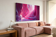 Pink Surreal Cave Staircase Photo, a Background Graphic by Aura Canyon HQ (Thumbnail 5 of 7)