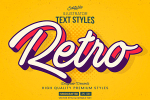 80s Retro Text Style