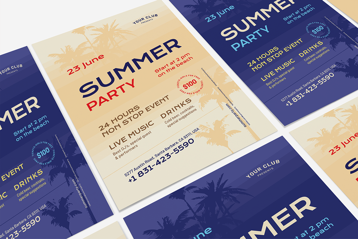 Summer Event Poster Template #4, a Flyer Template by Danil Polshin (Photo 5 of 6)