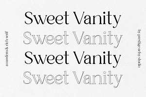 Sweet Vanity A Remarkable Serif