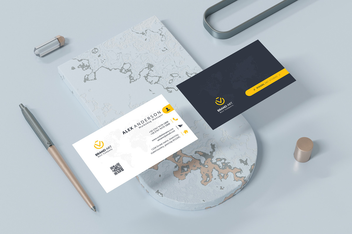 Creative Modern Business Card, a Business Card Template by DreamStudio-eg