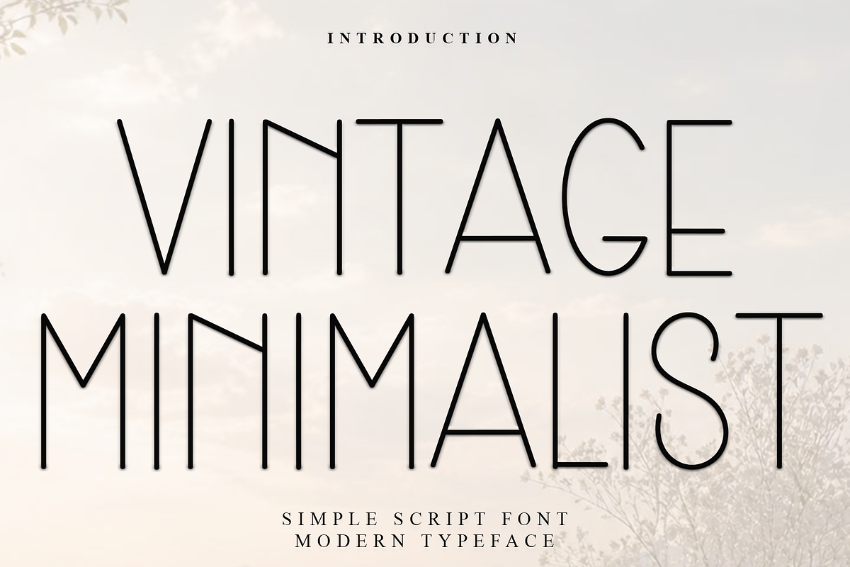 Vintage Minimalist, a Sans Serif Font by InermediaSTUDIO (Photo 1 of 8)