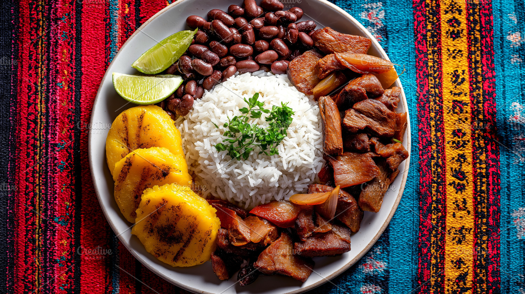 Colombian Bandeja Paisa Dish, a Food & Drink Photo by Ocean Digital Art