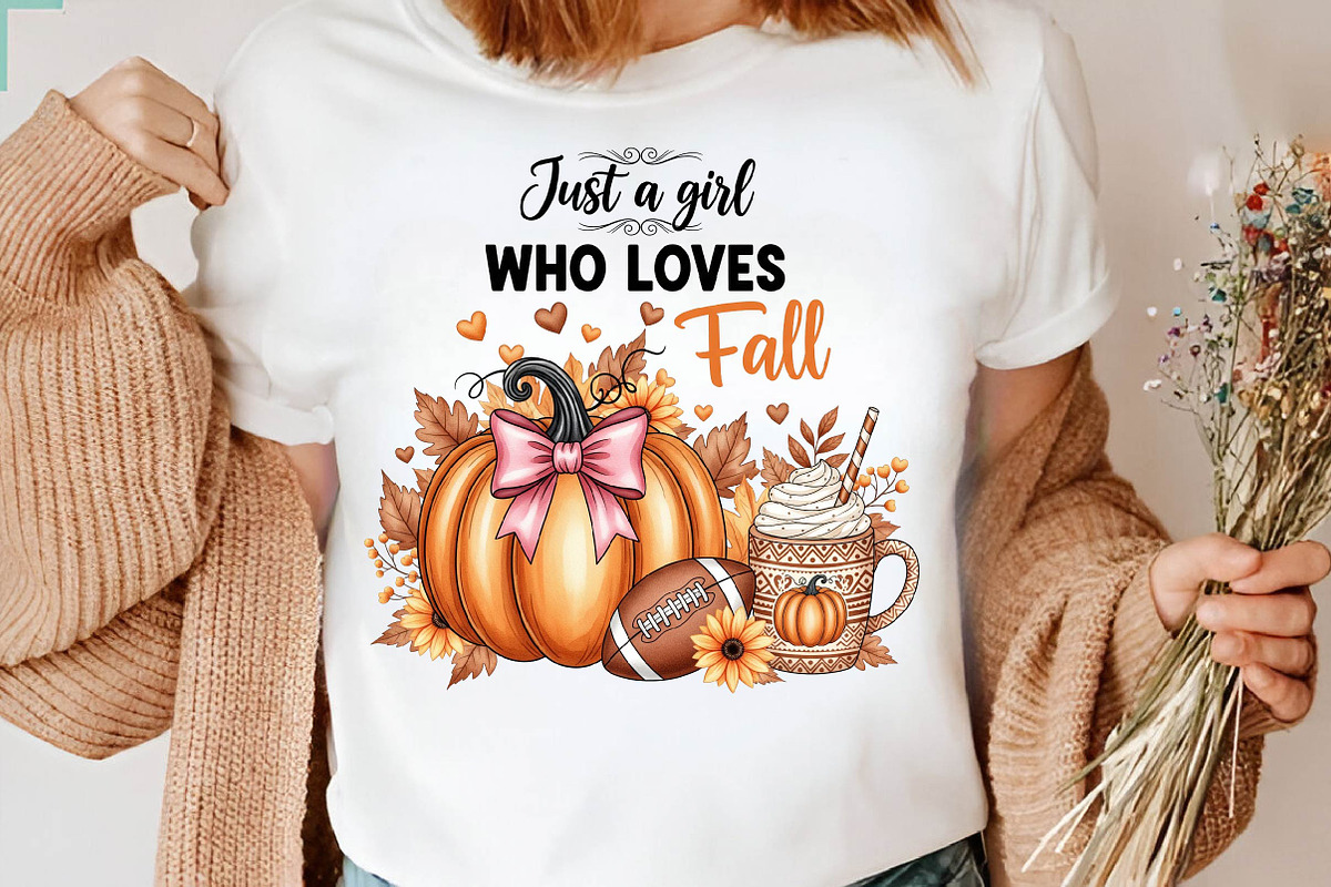 Just A Girl Who Loves Fall Png,, an Illustration by CreationArt (Photo 3 of 5)