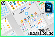 GUI - Simple Round, an UI Kit Template by LAYERLAB (Thumbnail 2 of 26)
