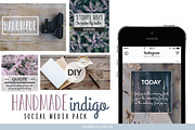 Social Media Pack: HANDMADE indigo, a Social Media Template by lifenreflection (Thumbnail 3 of 3)