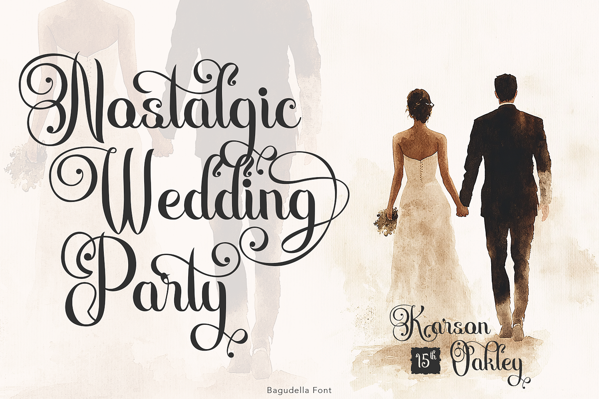 Bagundella Classic Script, a Script Font by madeDeduk (Photo 4 of 8)