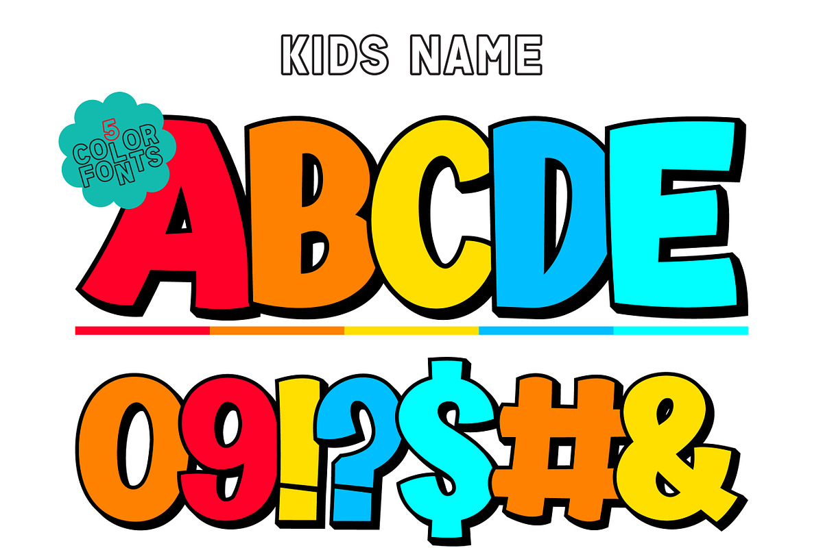Kids Name | Cute Kids Font, a Handwritten Font by MaxArt Foundry (Photo 3 of 4)