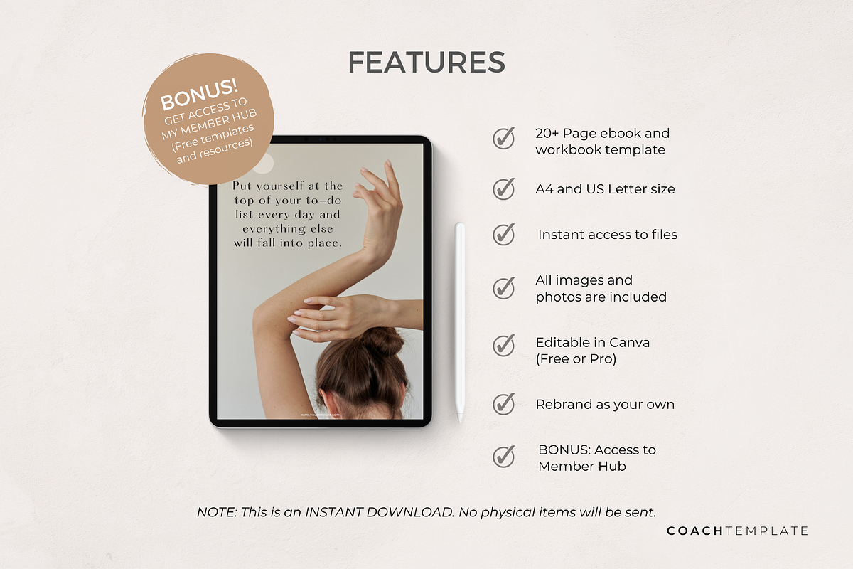 Self Care for Moms Ebook Template, a Brochure Template by COACHTEMPLATE (Photo 5 of 9)