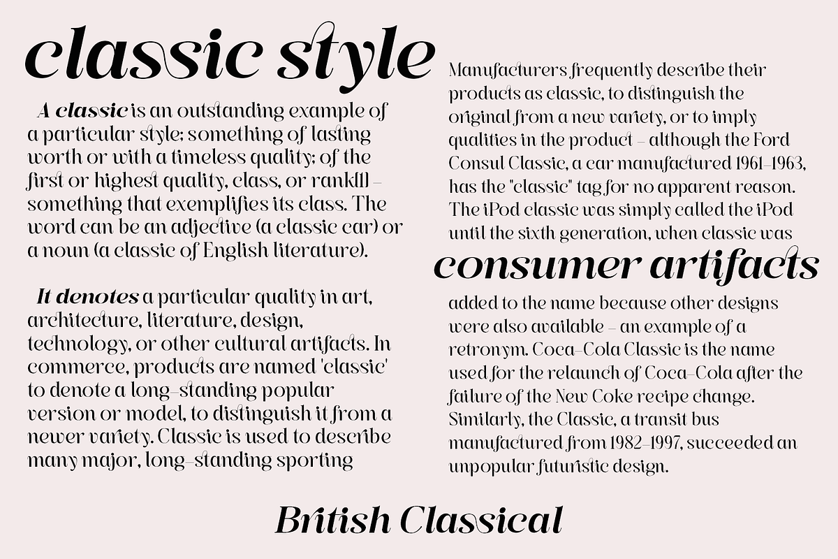 British Classical - Display Serif, a Serif Font by TypeClassHeroes (Photo 15 of 15)