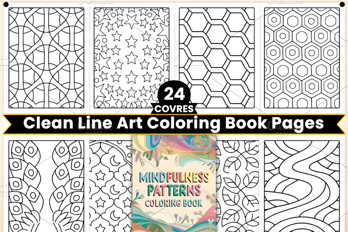 Mindfulness Patterns Coloring Book, a Decorative Illustration by Design Station (Photo 2 of 3)