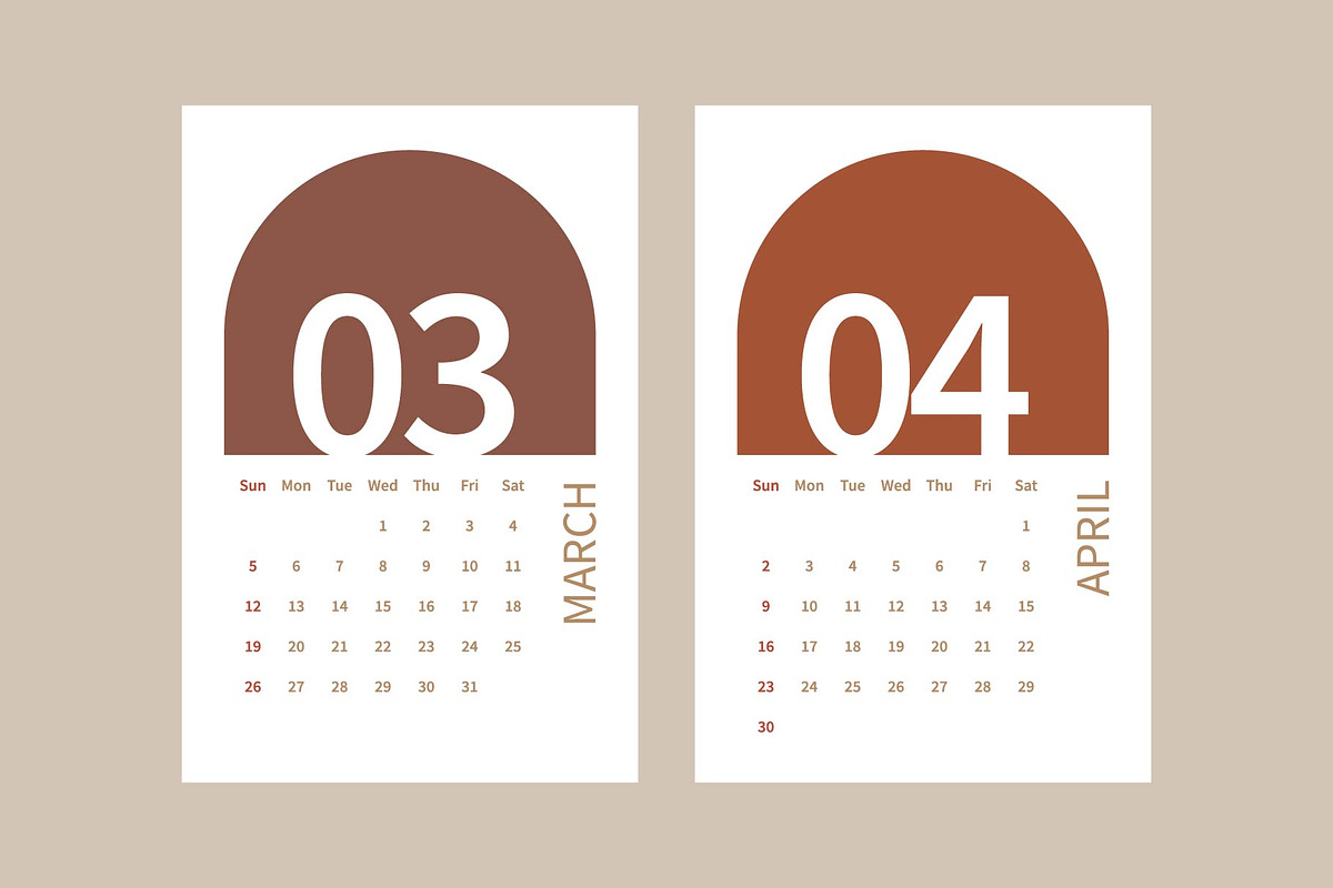 Simple 2023 New Year Calendar, a Stationery Template by Lucky Xtian (Photo 3 of 4)